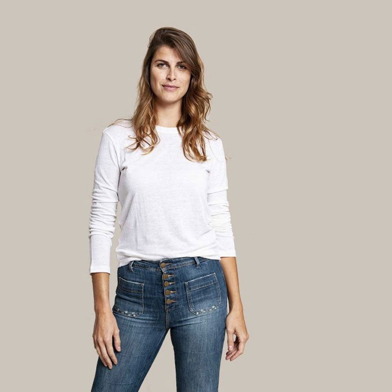 Tee-shirt tricoté en lin