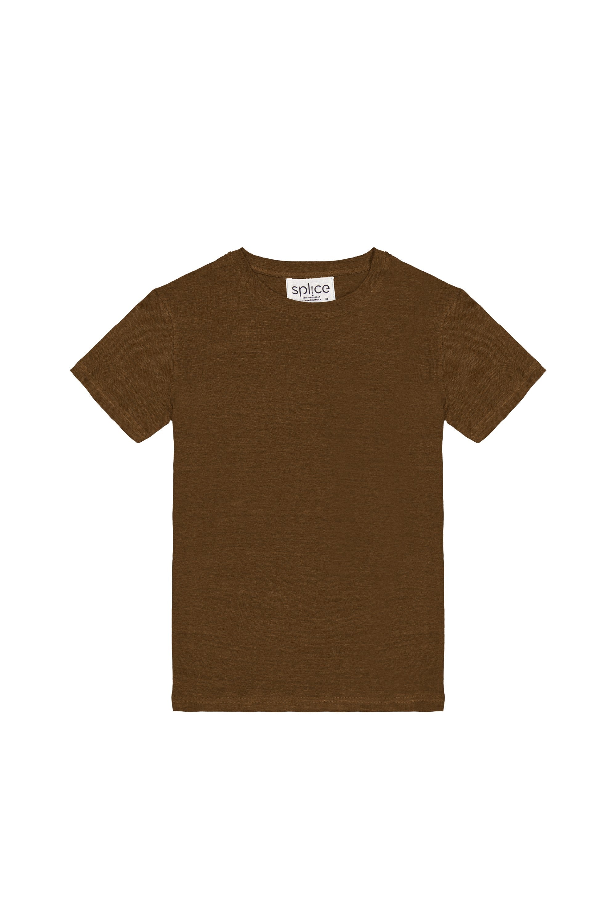 Tee-shirt en lin kaki