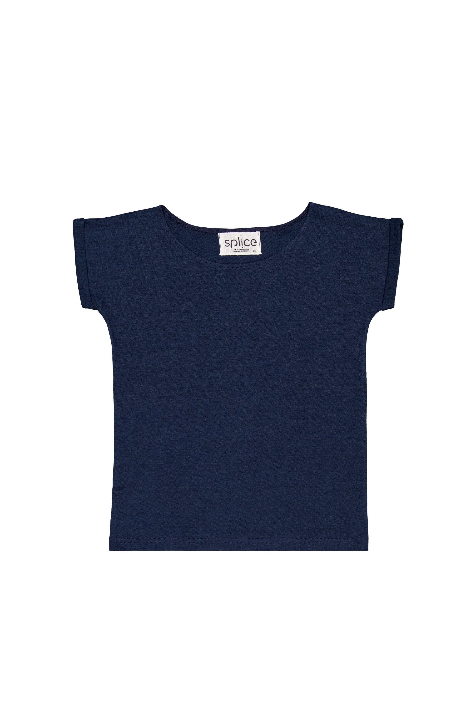 Tee-shirt en lin bleu