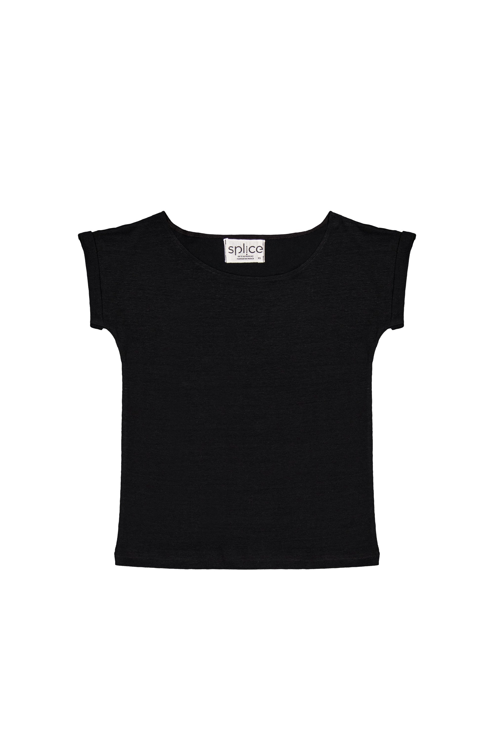 Tee-shirt en lin noir