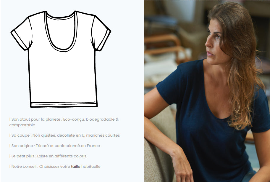 T-shirt tricoté en lin