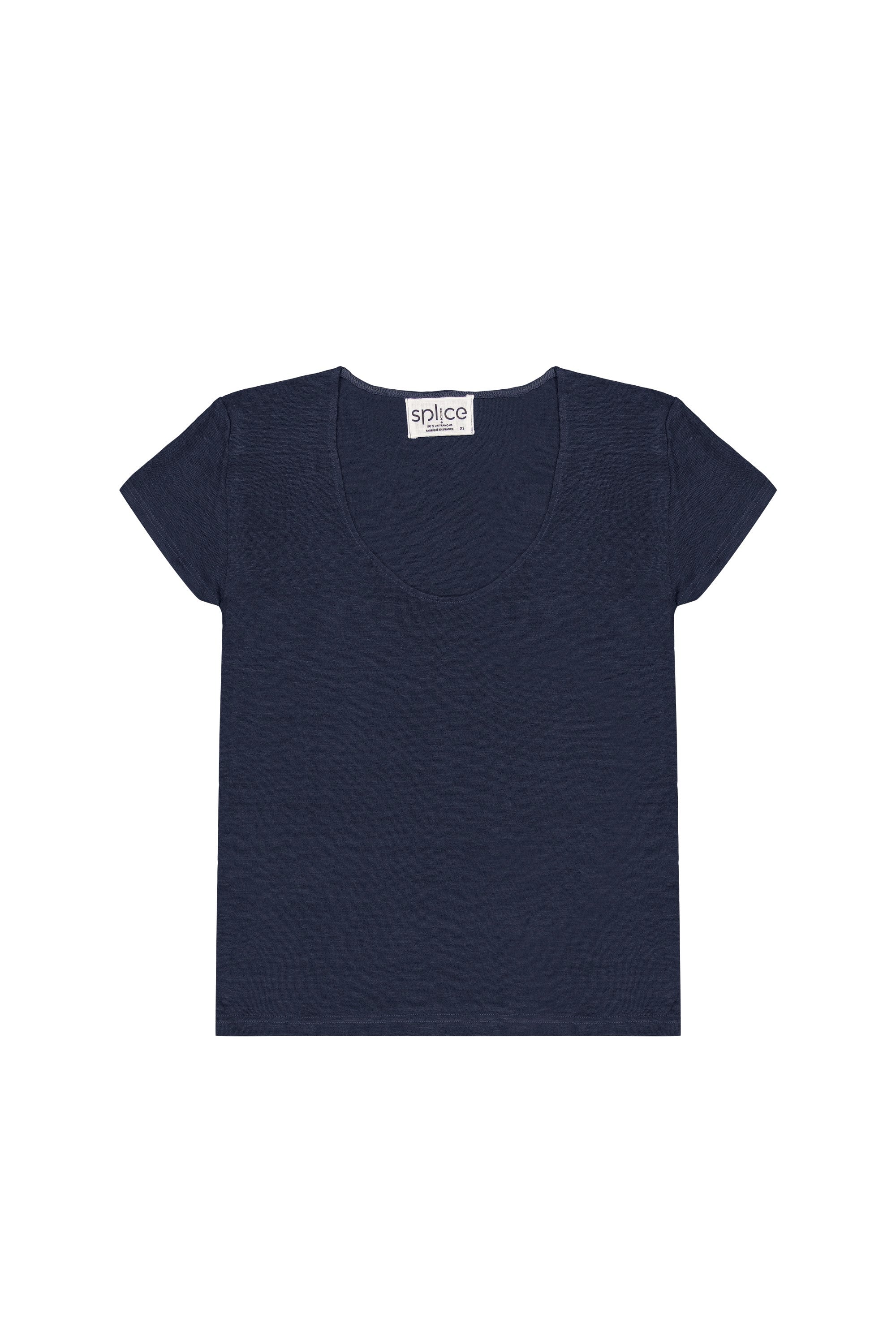 Tee-shirt en lin bleu