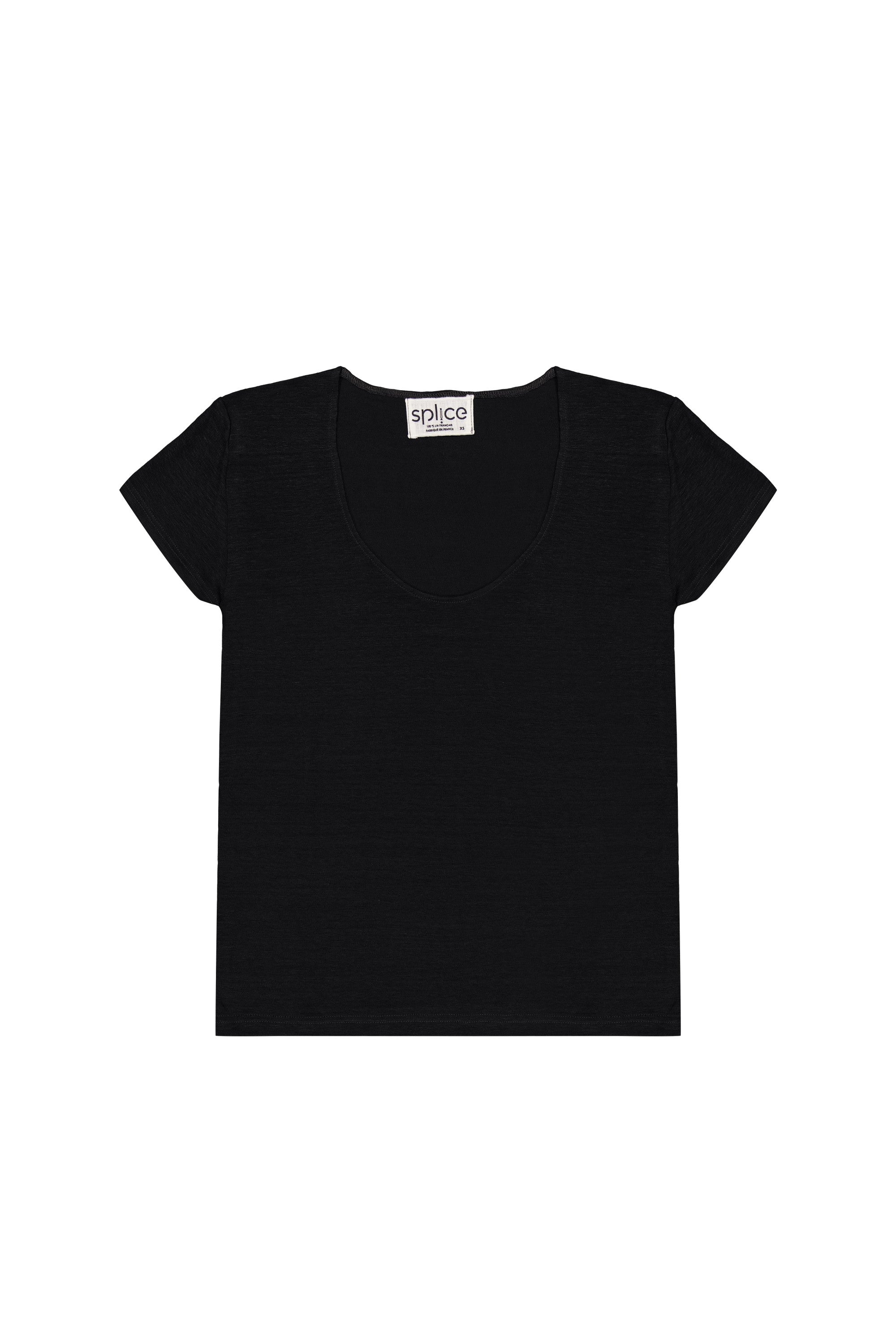 Tee-shirt en lin noir