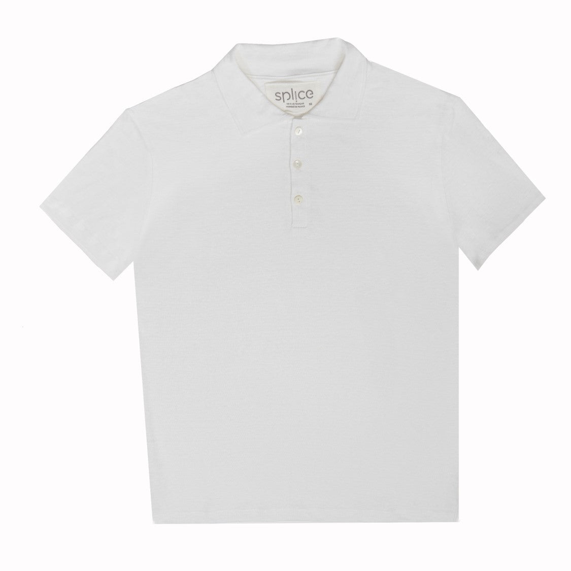 T-shirt tricoté en lin blanc