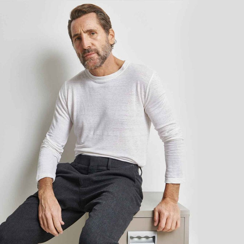 Tee-shirt tricoté en lin