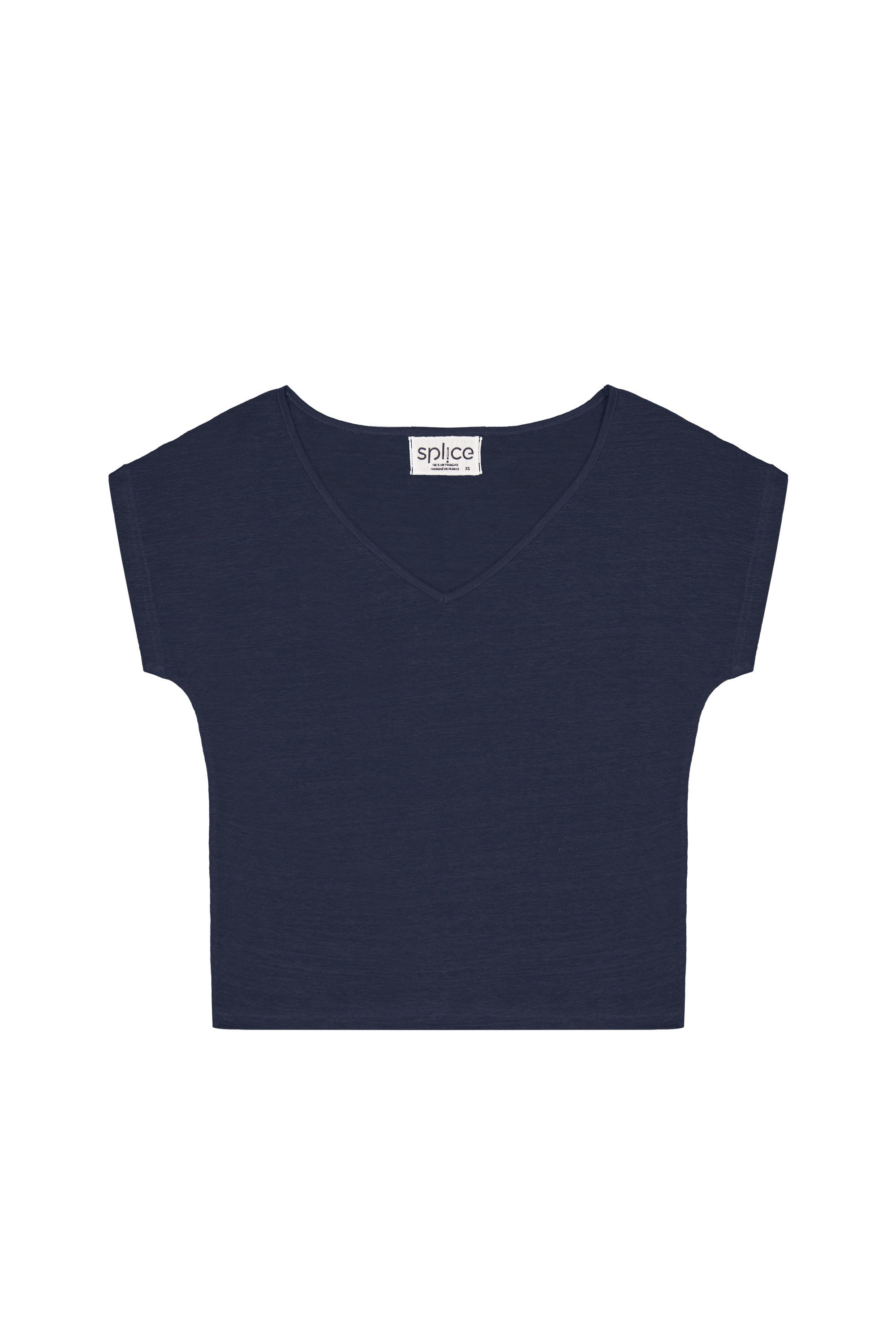 T-shirt en lin femme bleu