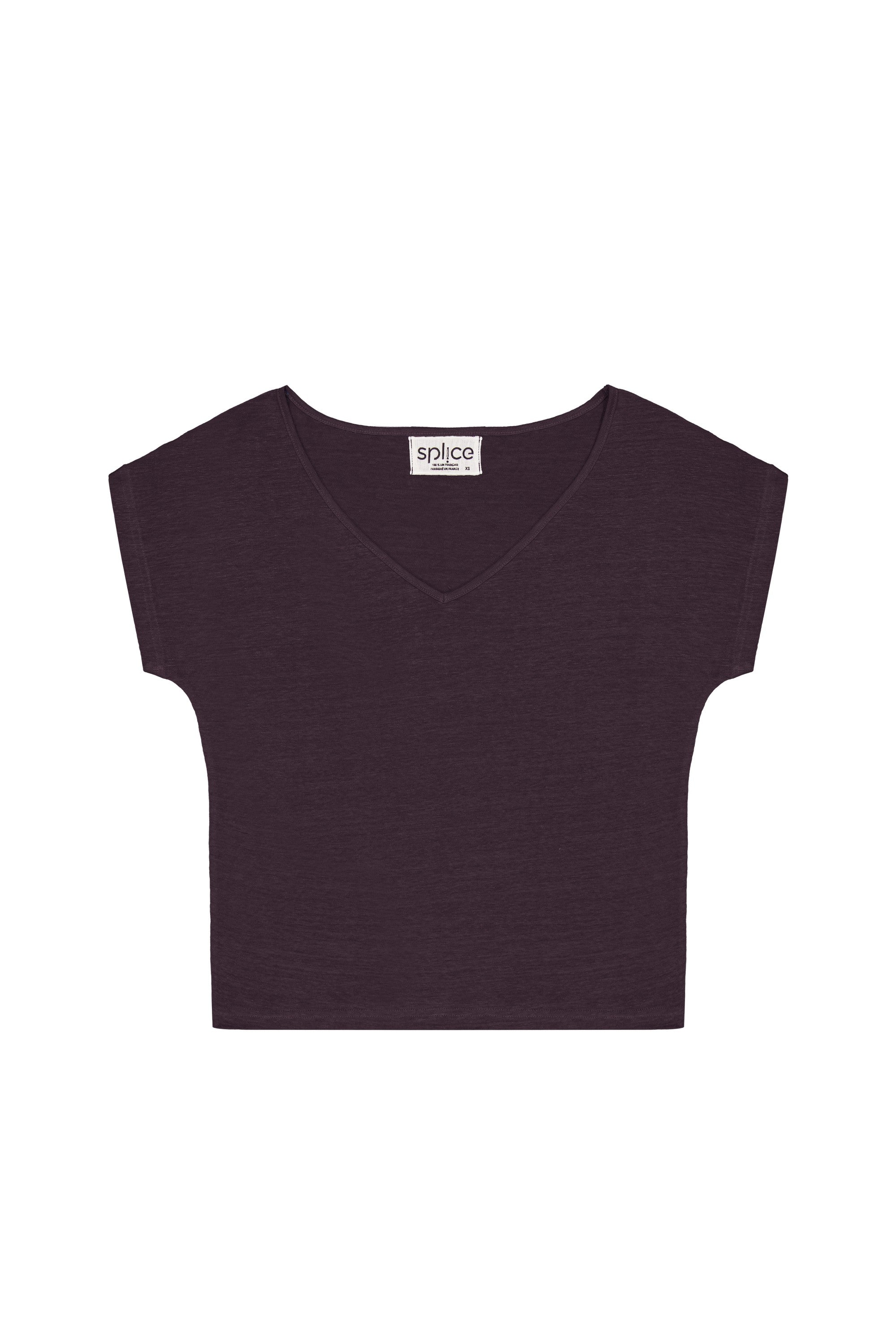 T-shirt en lin femme gris