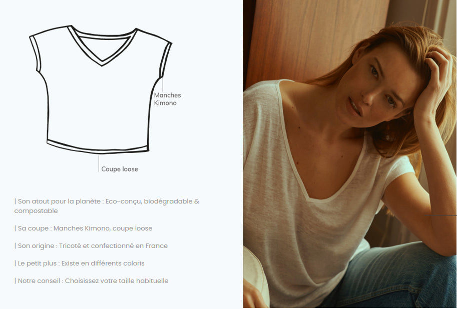 T-shirt en lin femme francais