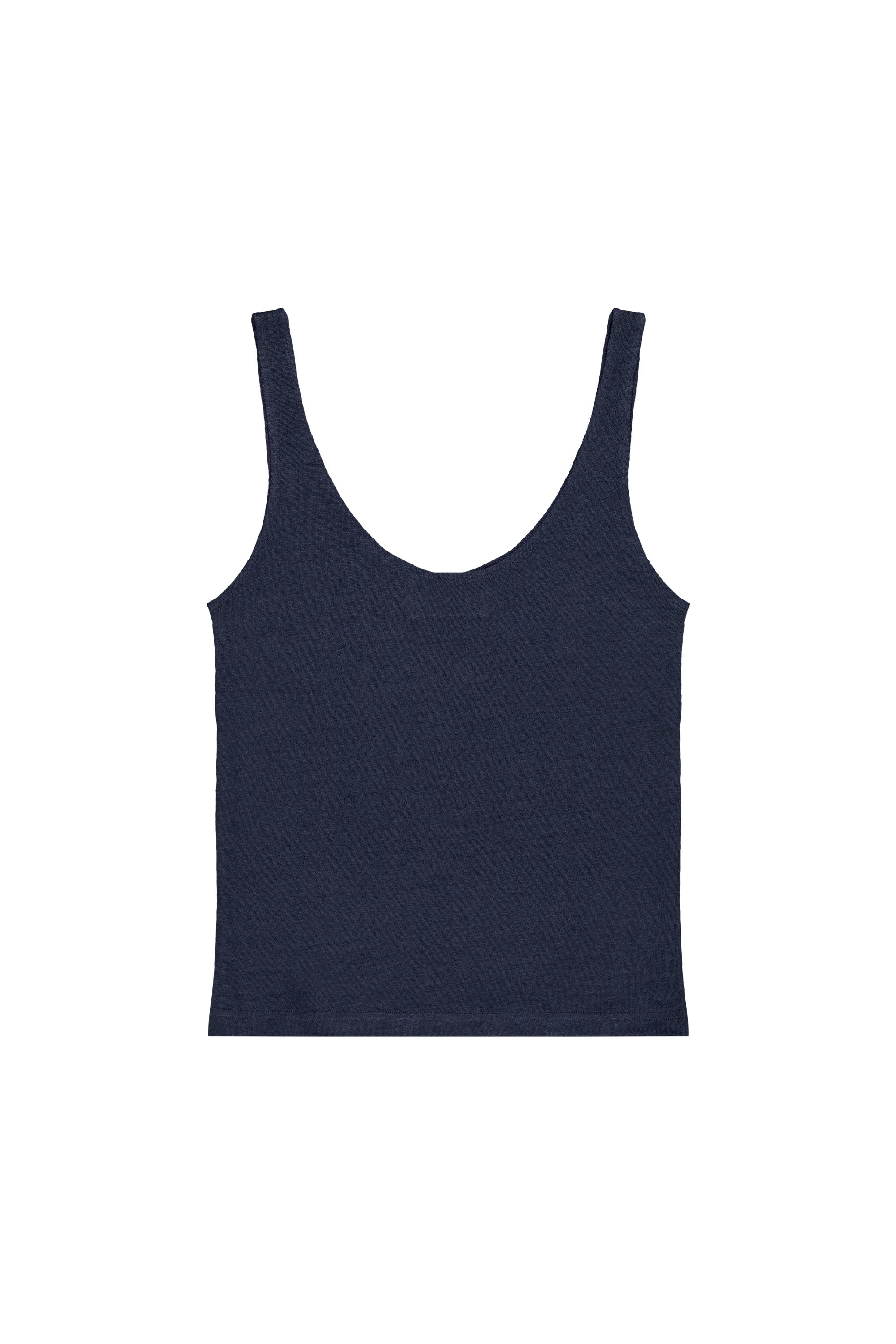 Débardeur en lin femme bleu