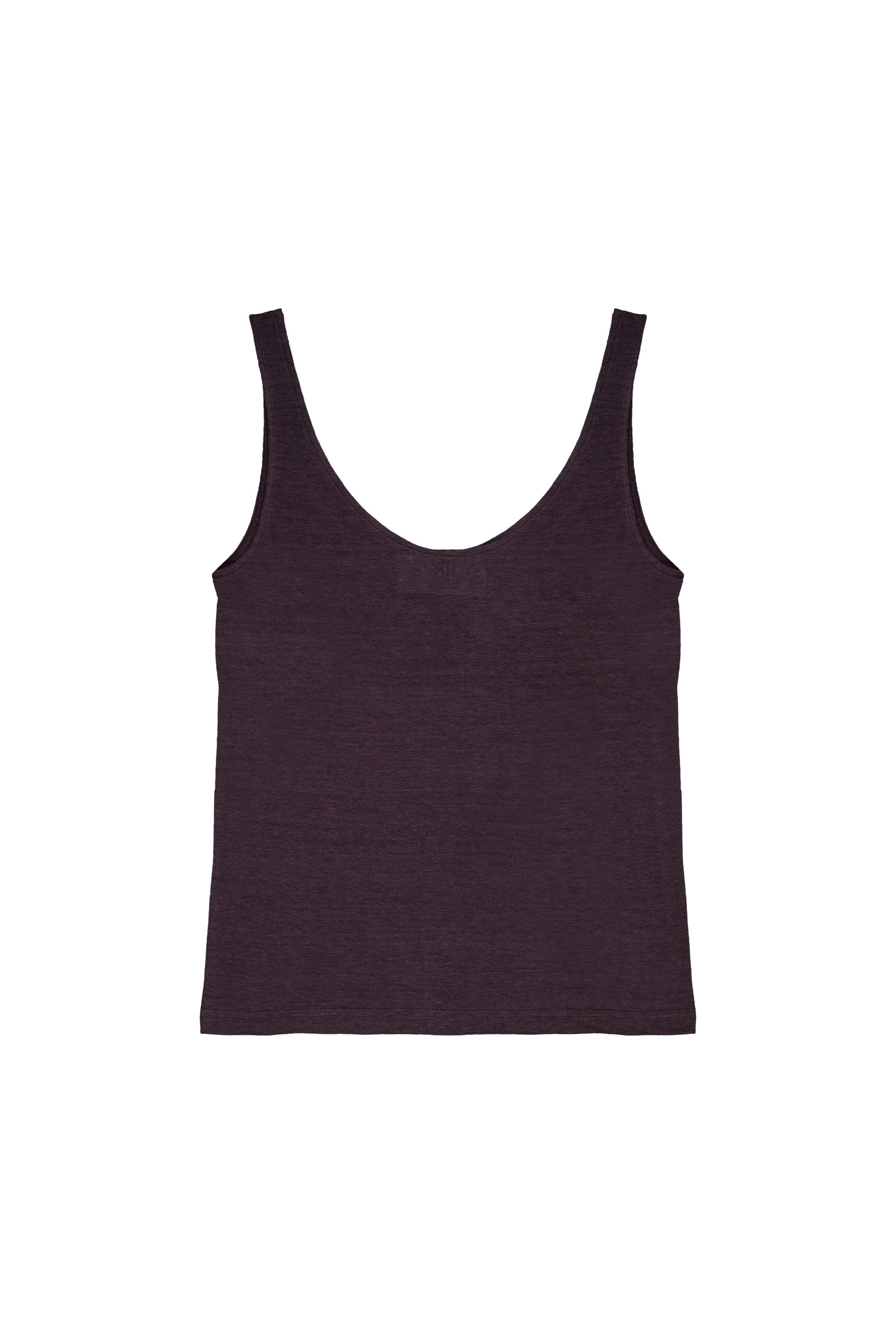 Débardeur en lin femme gris