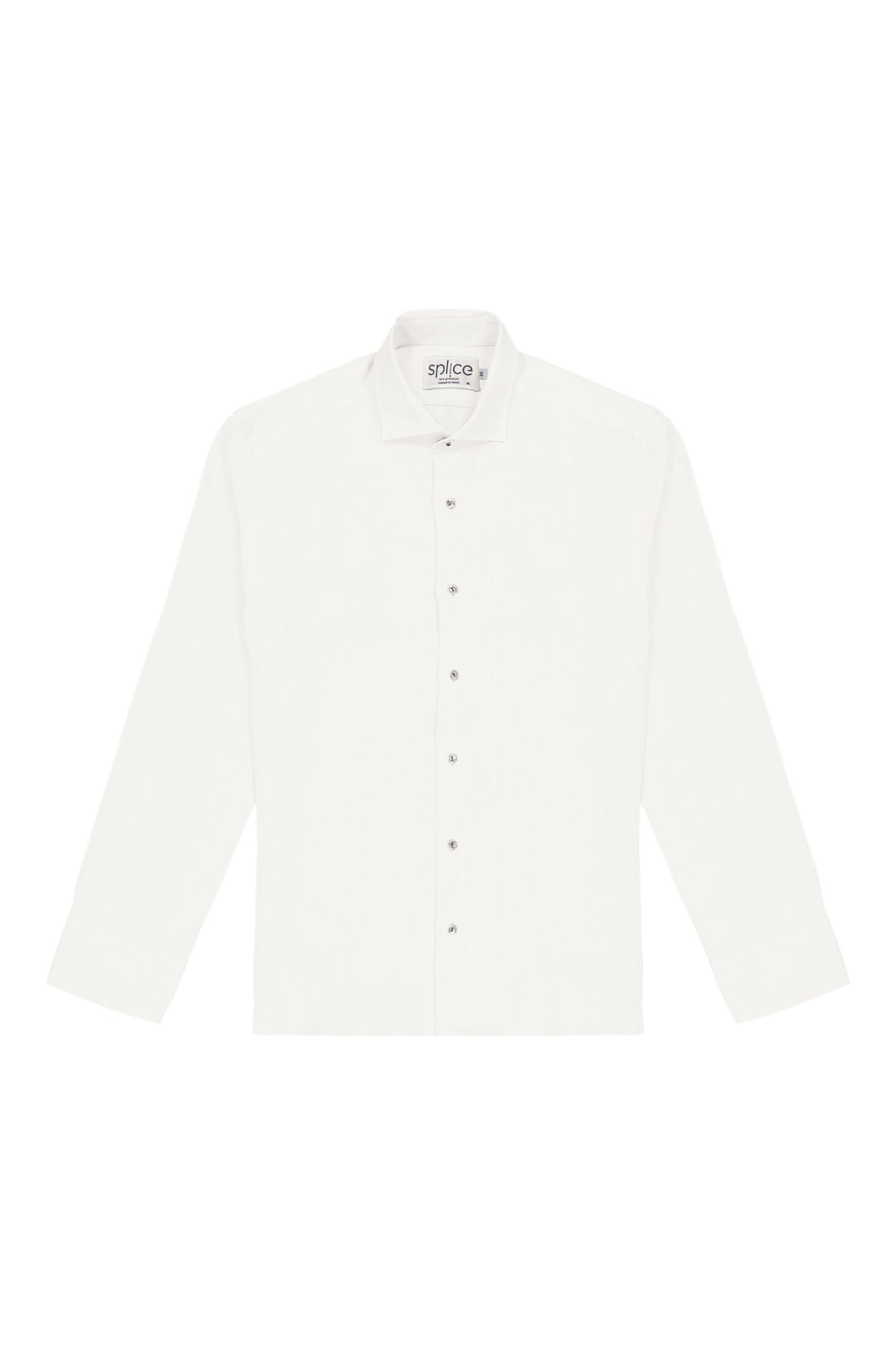 Chemise cintrée en lin blanc