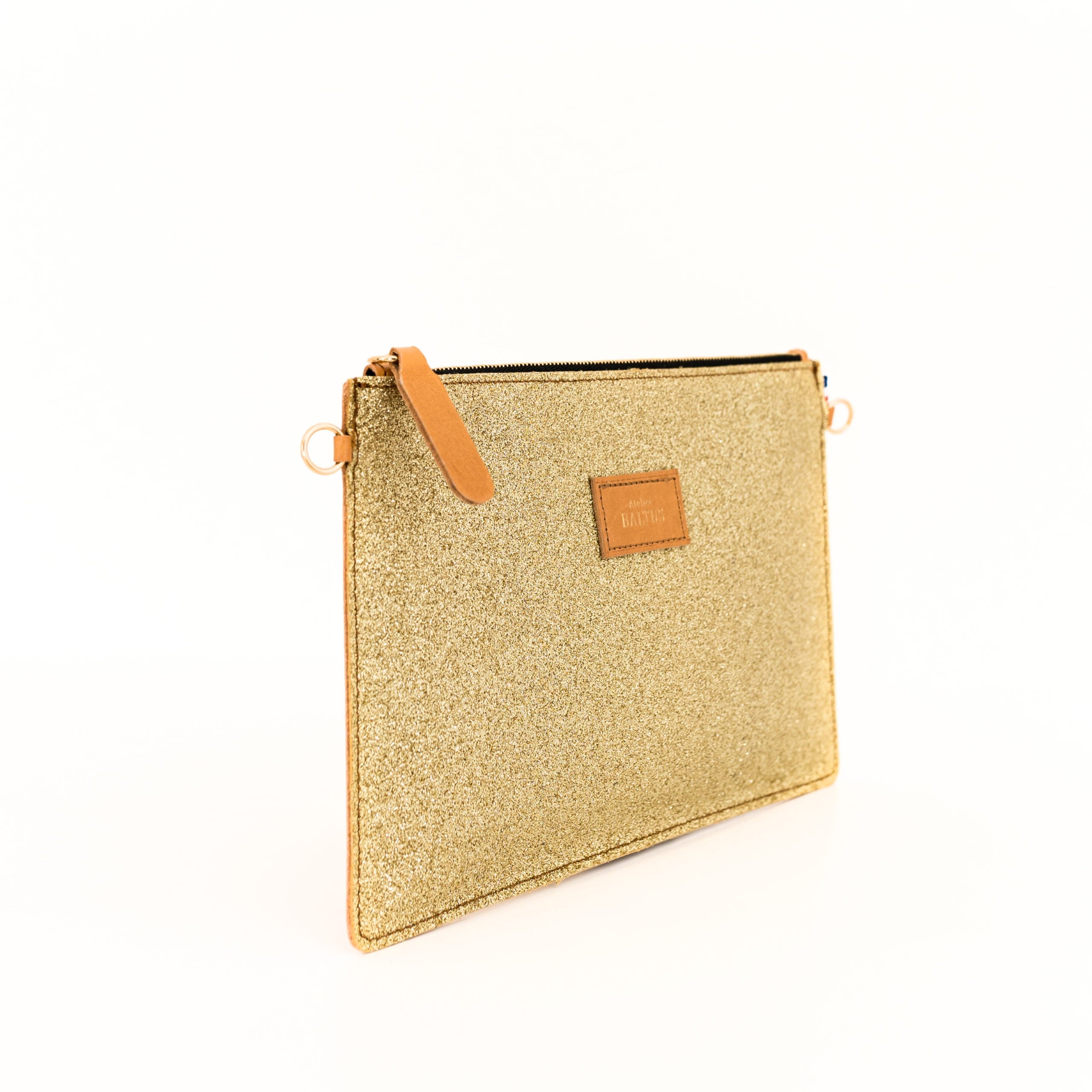 Pochette de soirée paillette doré