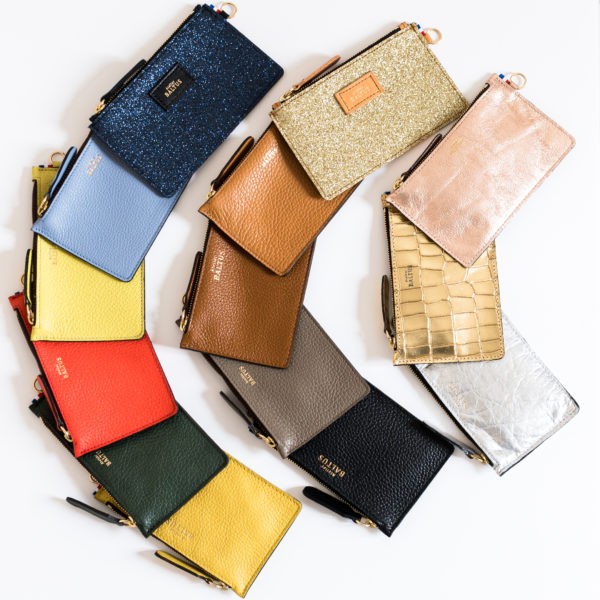 Porte monnaie et pochette en cuir