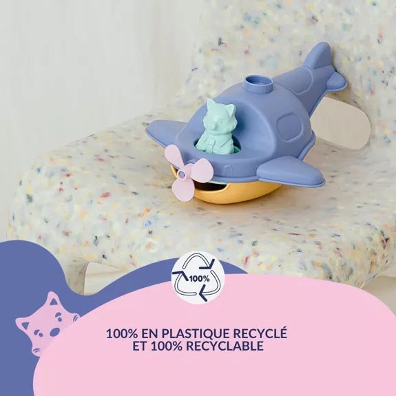 Jouet de Bain, Hydravion Bateau 2-en-1 et Figurine, Cadeau Noël Enfant 1 An