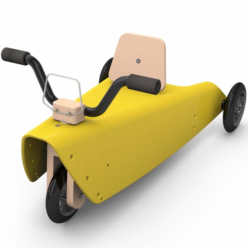 Porteur moto jaune