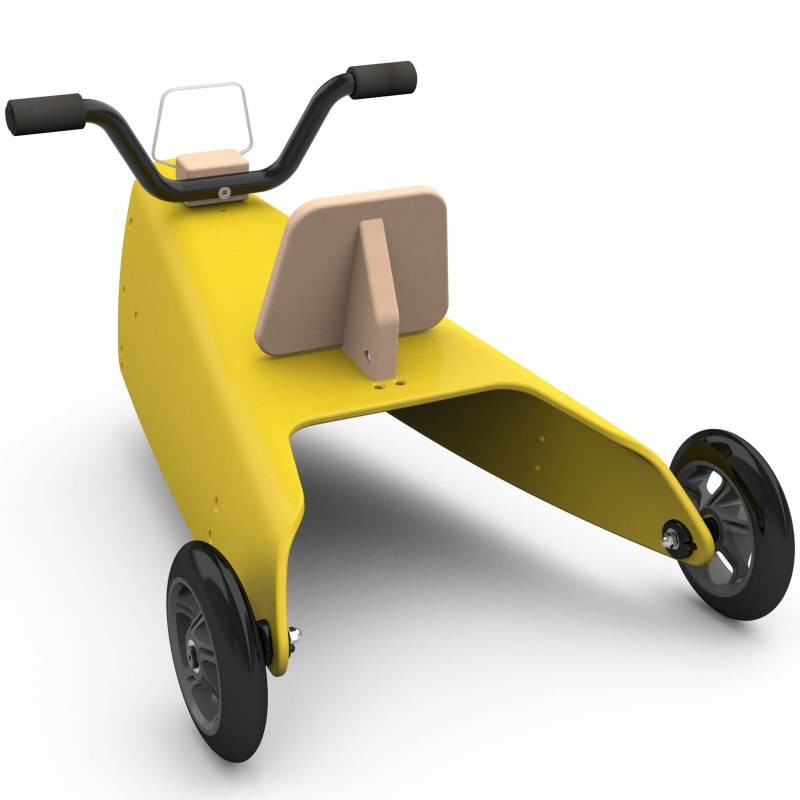 Porteur moto jaune