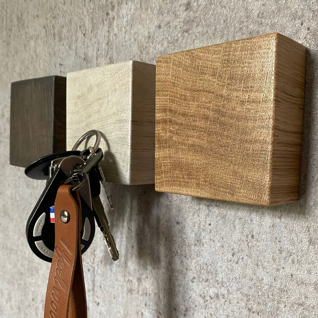 Porte-clés aimanté cube "Clés perchées"