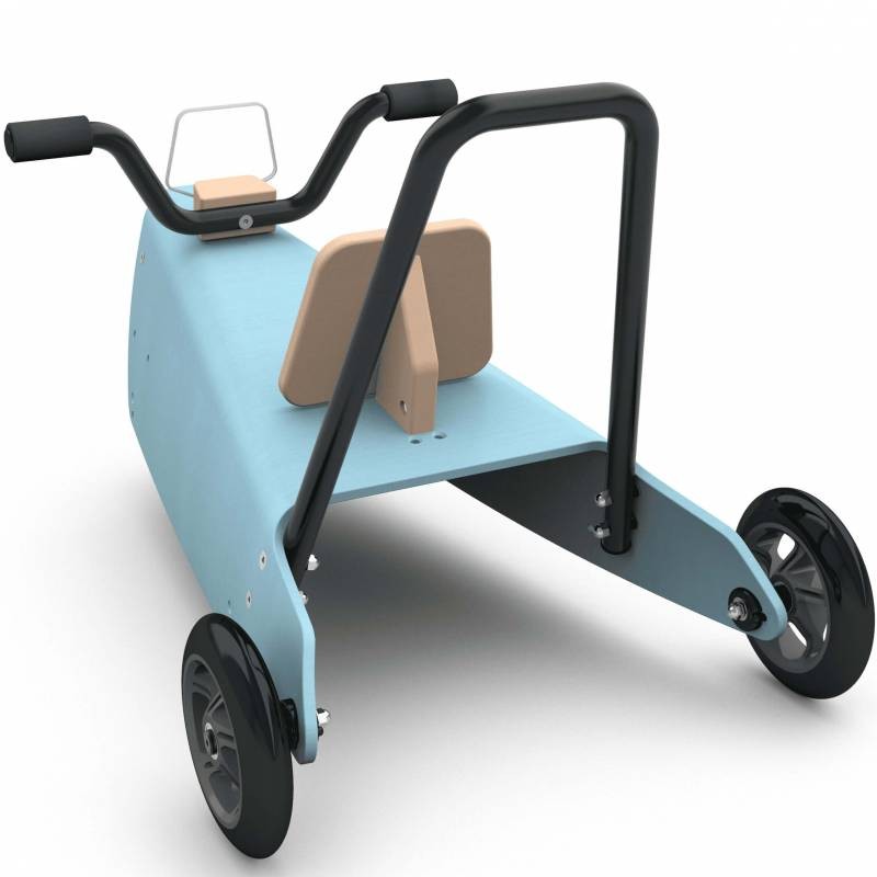 Porteur moto - 2 jouets en 1 bleu ciel