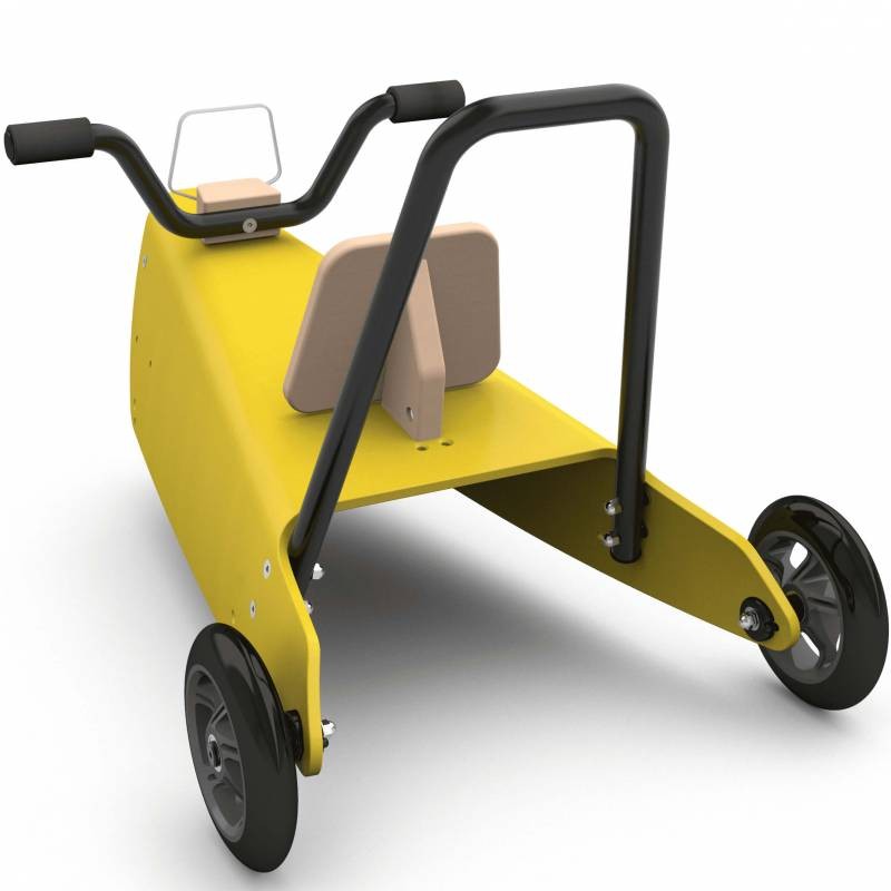 Porteur moto - 2 jouets en 1 jaune