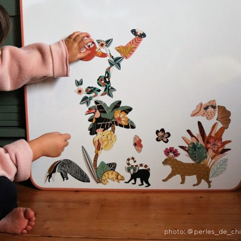 Magnet Animaux jungle made in France - Ma Cabane à Rêves et ardoise magnétique