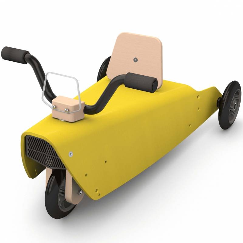 Jouet moto 4 fonctions en 1 Jaune