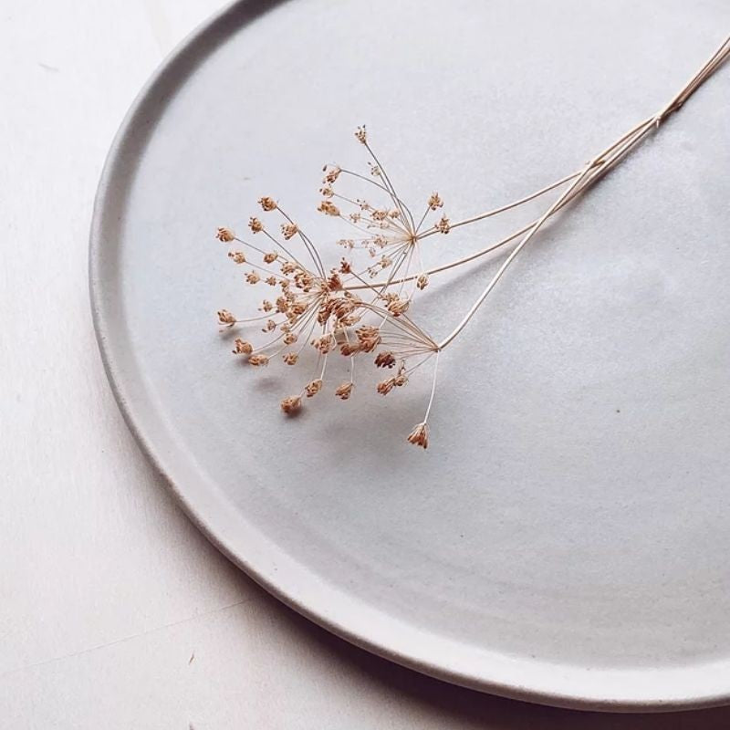 Assiette naturel grès beige mat
