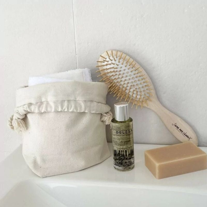 Panier en coton - décoration salle de bain