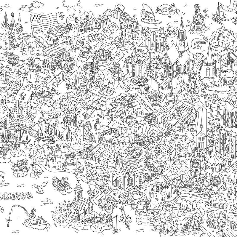 BRETAGNE poster à colorier