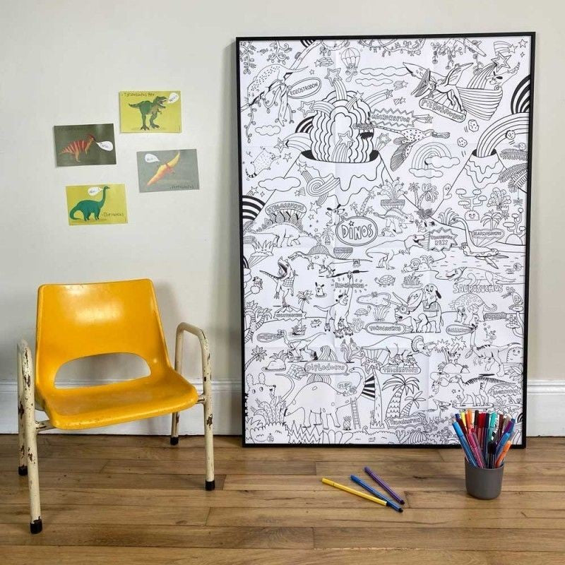 poster-dinosaures-à-colorier