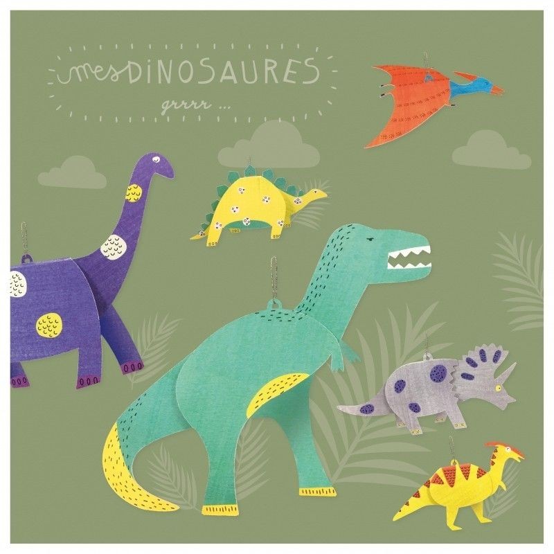 Kit créatif "Mes Dinosaures" à assembler - Pirouette cacahouete