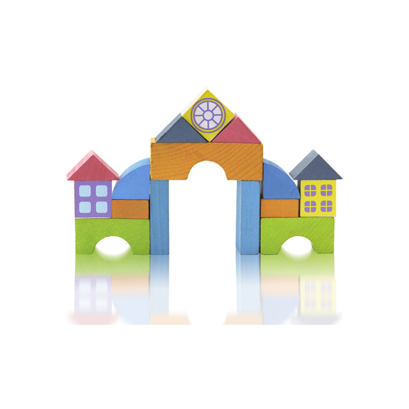 Jouet pour enfant 2 ans Minivillage - 40 pièces - Jouet en bois dès 2 ans - Jeujura