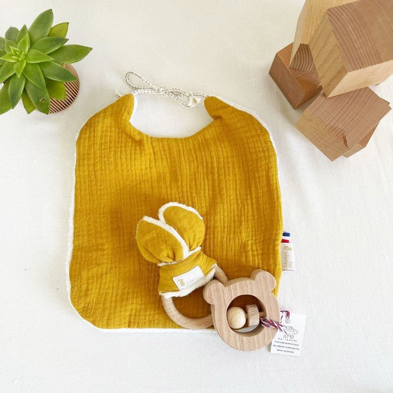 Coffret bébé "Gazouille" - Moutarde by ETHIQ