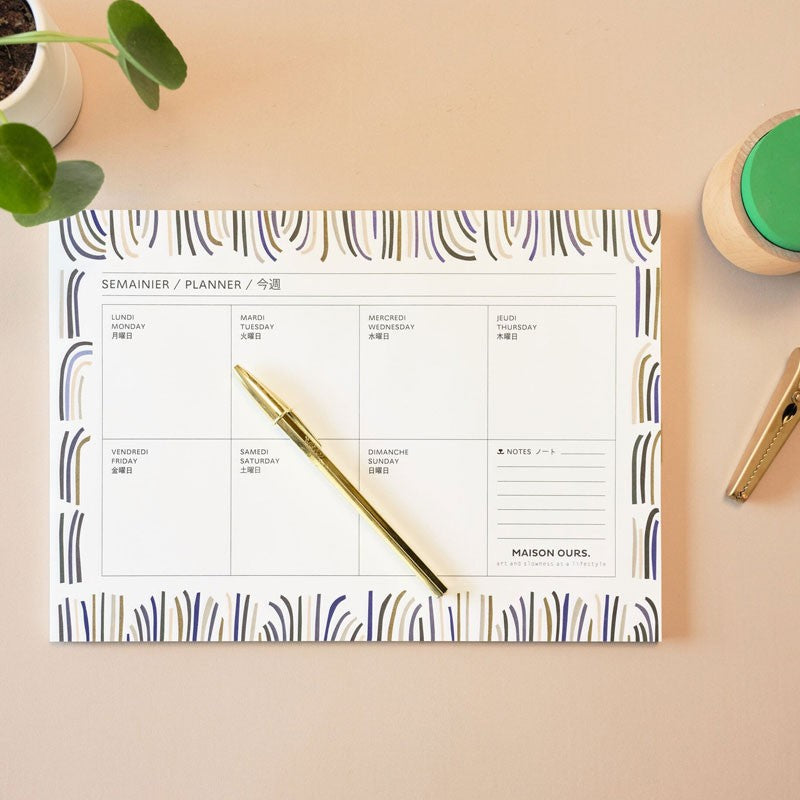 Semainier Succulentes - Papeterie de chez Maison Ours