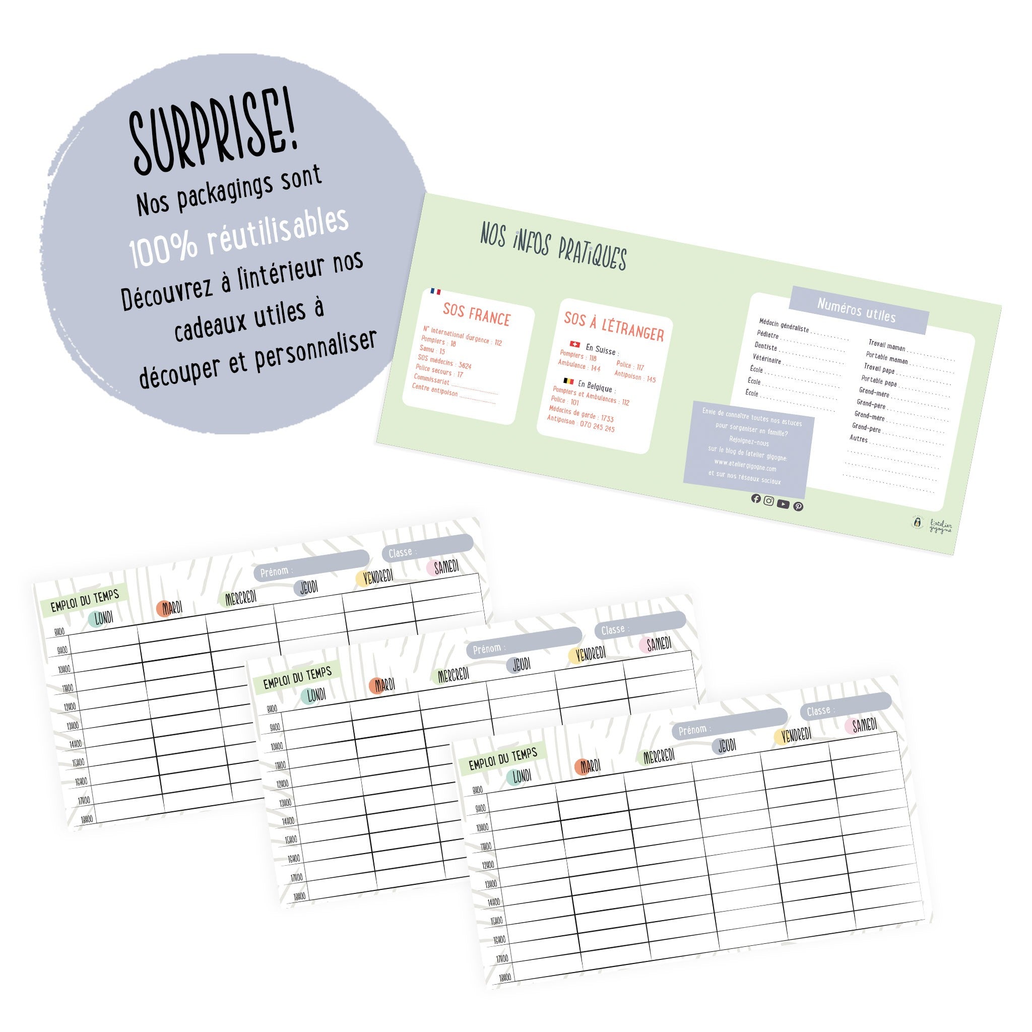 Organisateur familial mensuel