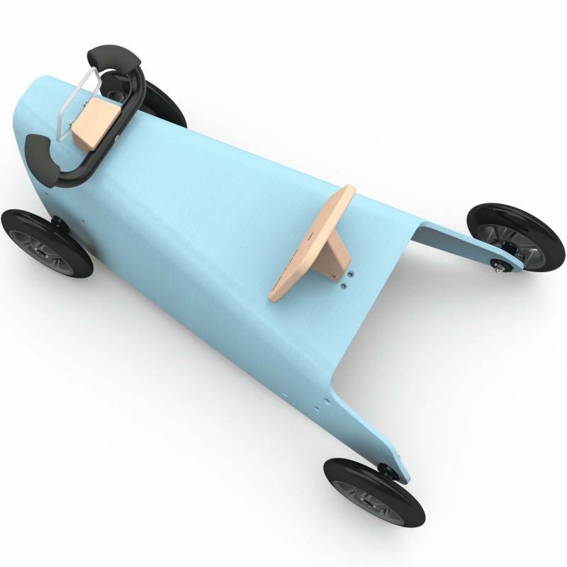 Porteur voiture - 2 jouets en 1 BLEU CIEL