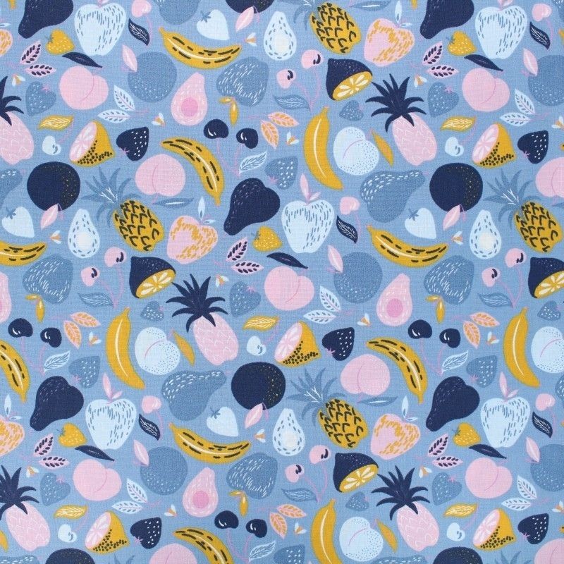 Charlotte alimentaire Imprimé bleu - cuisine zéro déchet Maison durable