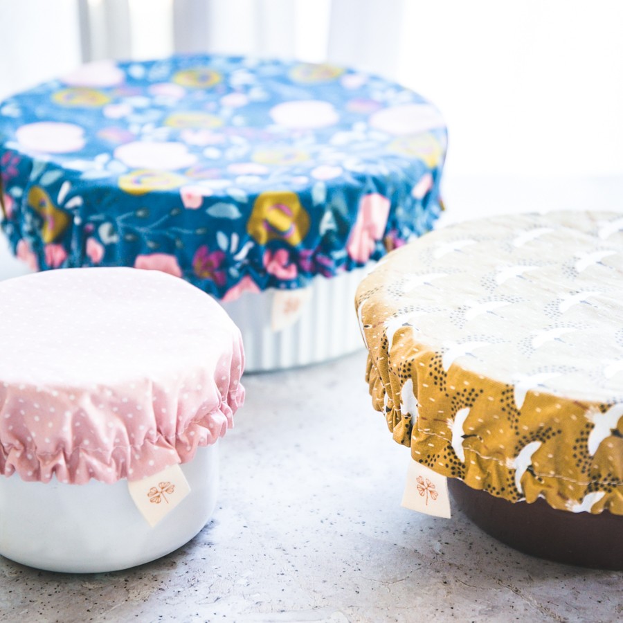 Lot de 3 charlottes alimentaire en tissu - cuisine zéro déchet Maison durable