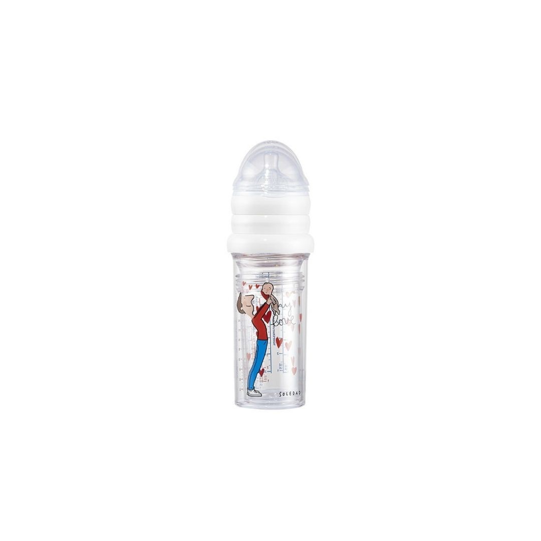 coffret naissance de 3 biberons - papa - le biberon français - made in France