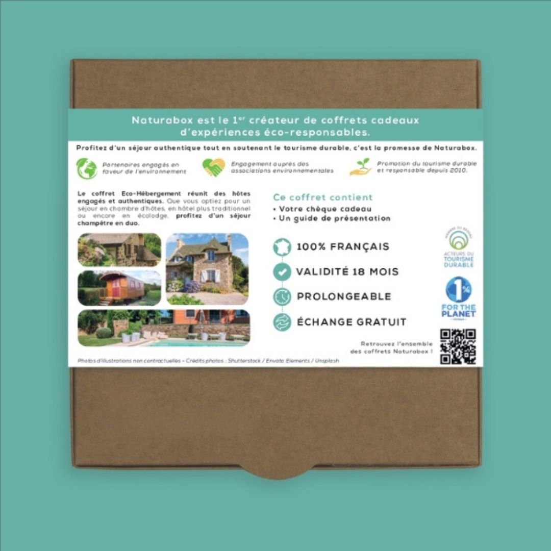 Coffret Éco-Hébergement - Offrir un weekend eco-responsable Naturabox