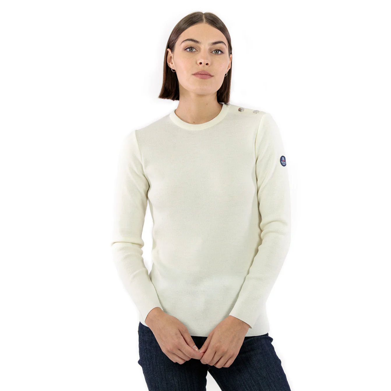 Pull marin uni KLASEL UF1 écru