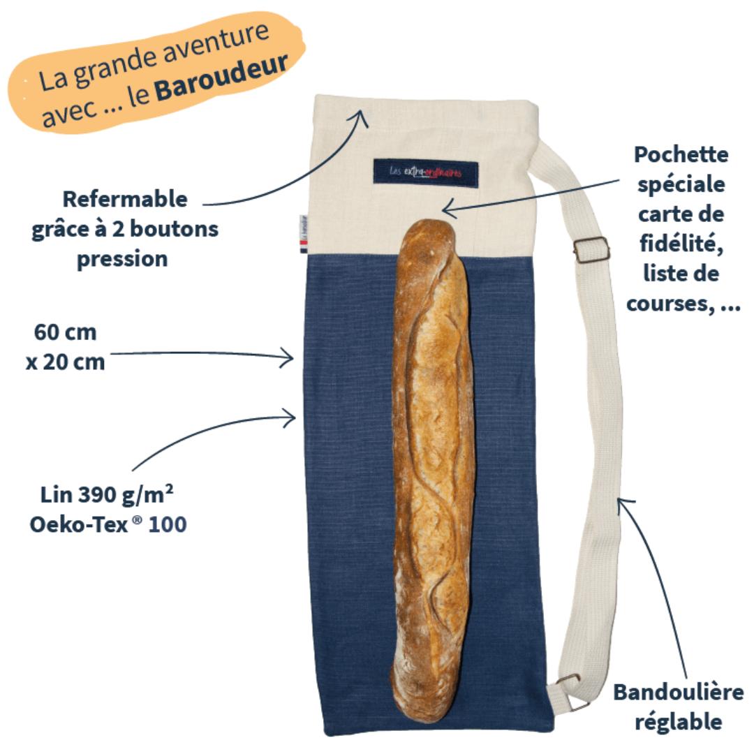 Sac à pain 100% en lin - Le Baroudeur