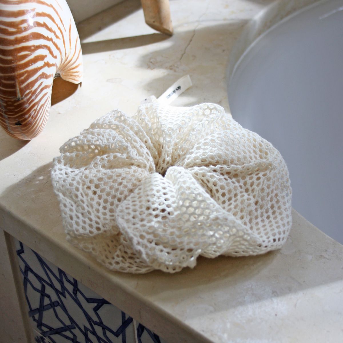 fleur de couche moussante et exfoliante coton bio gots des demain