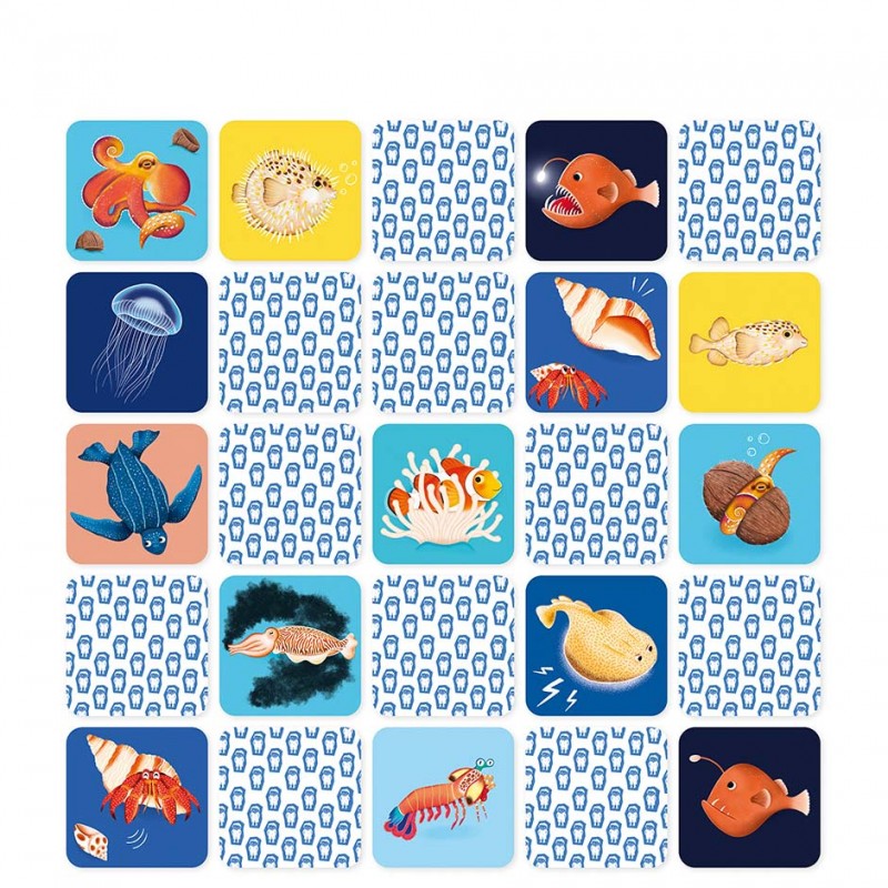 Mémory Animal marin et son super-pouvoir - Pirouette Cacahouete