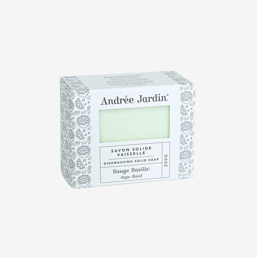 Savon solide vaisselle basilic Andrée Jardin - cuisine zéro déchet