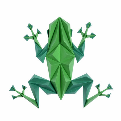 Décoration murale grenouille verte en papier FSC de 160g/m² - Owarld