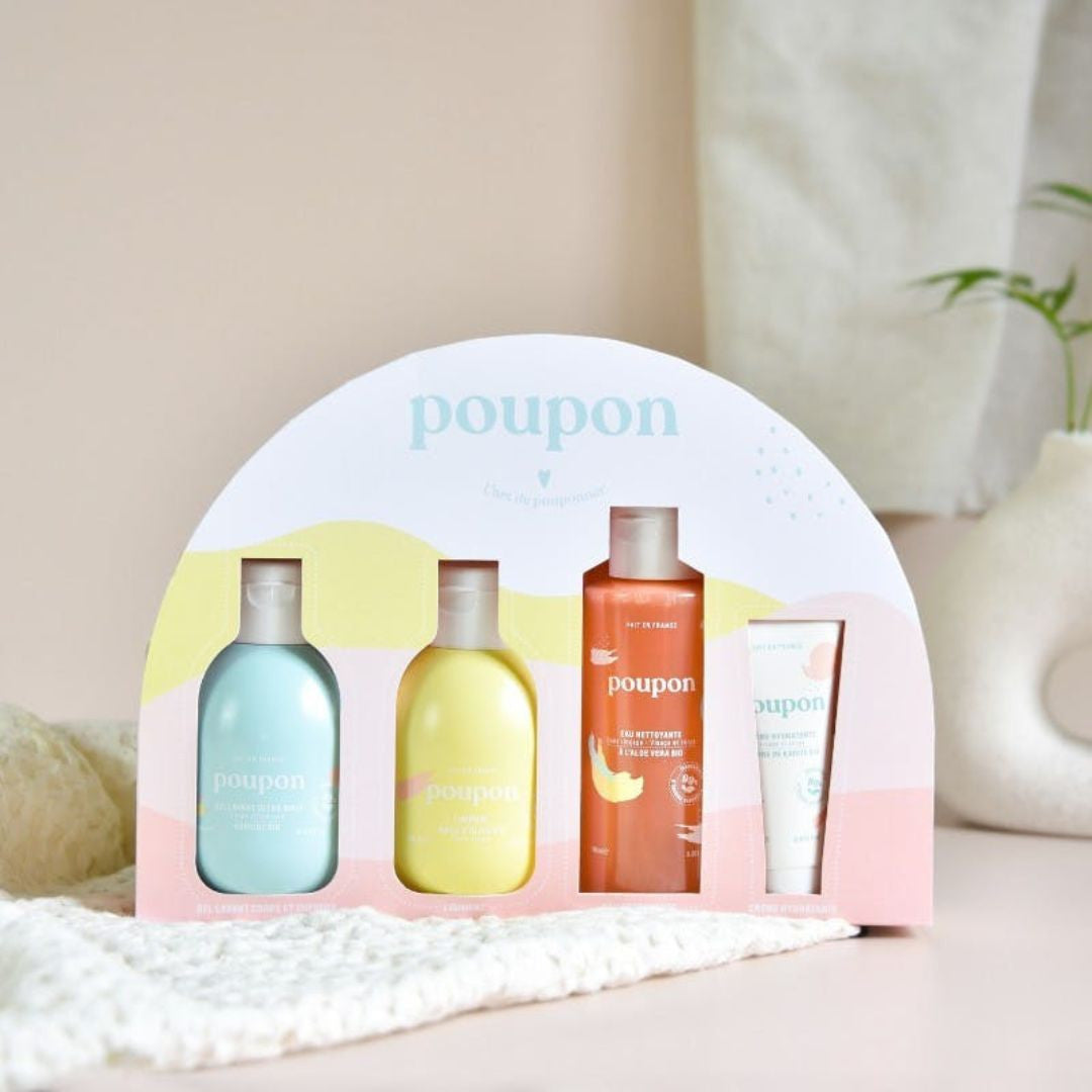 Coffret voyage Poupon cosmétique bio pour bébé - Format voyage