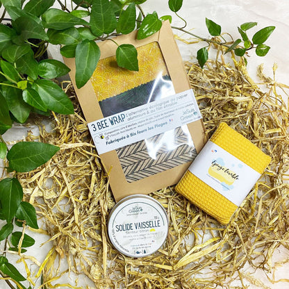 Coffret &quot;Mes Débuts En Zéro Déchet&quot; jaune By ETHIQ - Maison durable et ecoresponsable