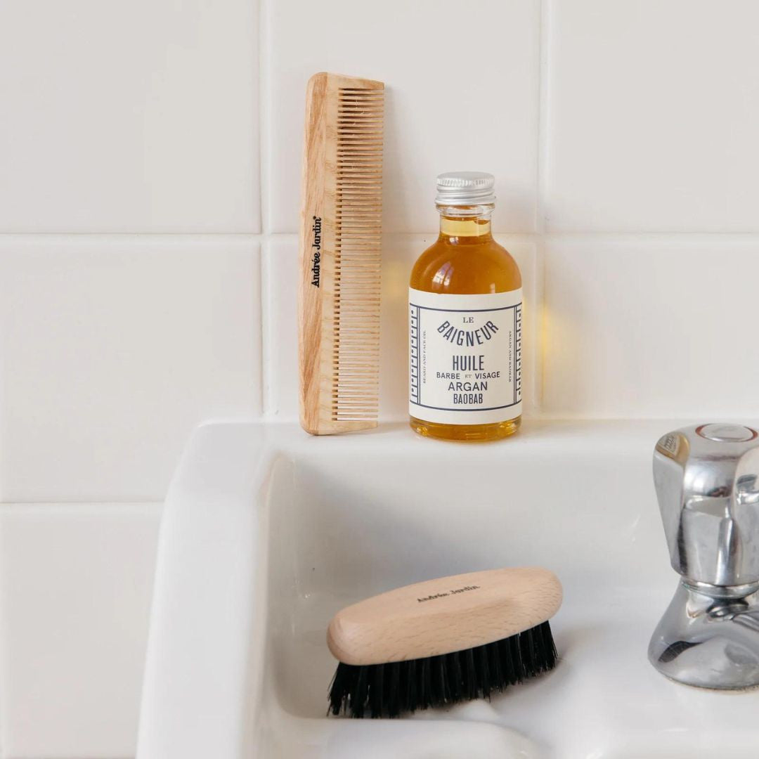 Peigne à barbe en bois de hêtre - Accessoire beauté Andrée Jardin