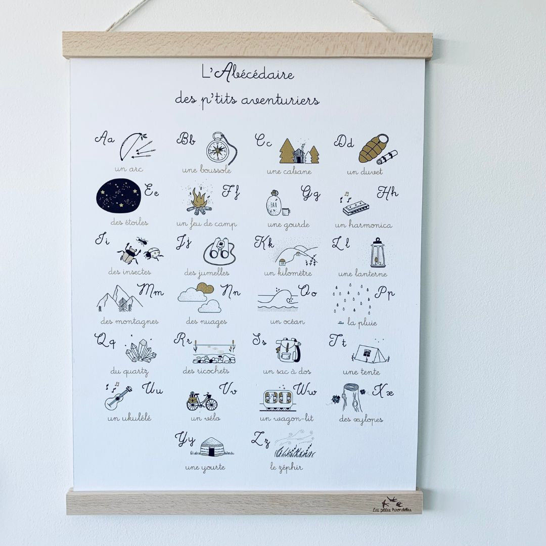 Affiche abécédaire aventuriers - - Les petites Hirondelles