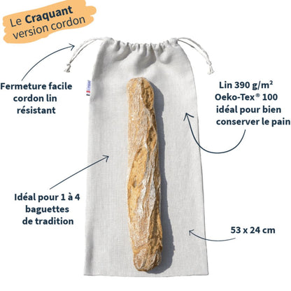 Sac à pain beige Le Craquant - Les Extra-Ordinaires